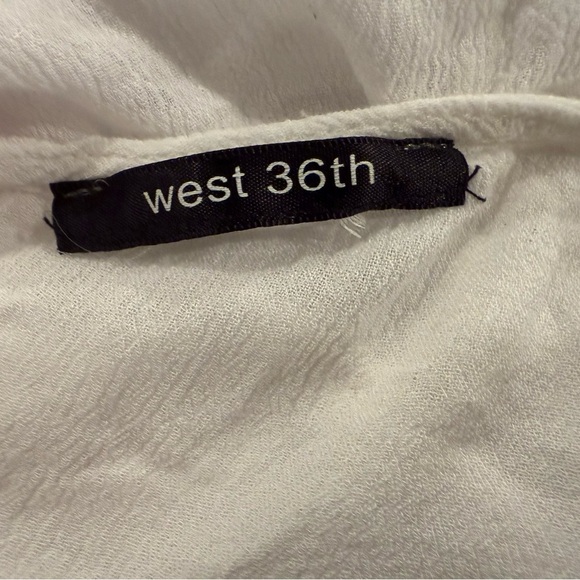 WEST 36 White mini Dress with Pink Embroidery/size M - Picture 9 of 9